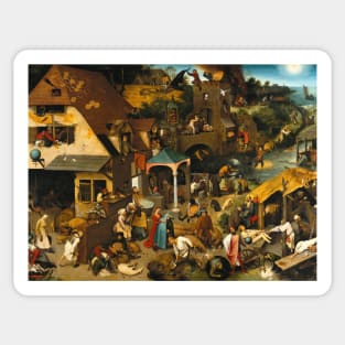 Netherlandish Proverbs by Pieter Bruegel the Elder Sticker